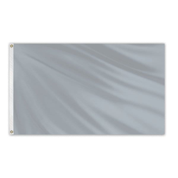 Solid Color Outdoor Nylon Flag 3' x 5' - Silver